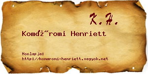 Komáromi Henriett névjegykártya